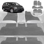 6D Diamond Car Floor Mats for Honda Odyssey 2014-2020 7 Seater ViL-Ultimate Set-Grey-Outback GT