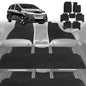 6D Diamond Car Floor Mats for Honda Odyssey 2014-2020 7 Seater ViL-Ultimate Set-Black-Outback GT