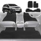 6D Diamond Car Floor Mats for Honda Odyssey Luxury 7 Seater (ViL) 2014-2020-Ultimate Set-Black-Outback GT