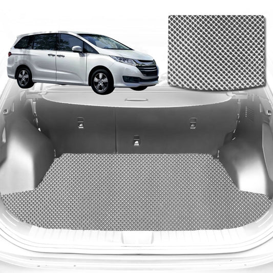 6D Diamond Car Boot Mat for Honda Odyssey Standard 8 Seater2014-2020-Cargo Mat-Grey-Outback GT
