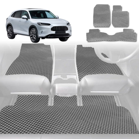 6D Diamond Car Floor Mats for Honda ZR-V 2023-Current-Full Set-Grey-Outback GT