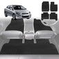 6D Diamond Car Floor Mats for Hyundai Accent 2011-2018-Full Set-Black-Outback GT