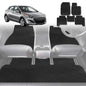 6D Diamond Car Floor Mats for Hyundai Elantra 2011-2015-Full Set-Black-Outback GT