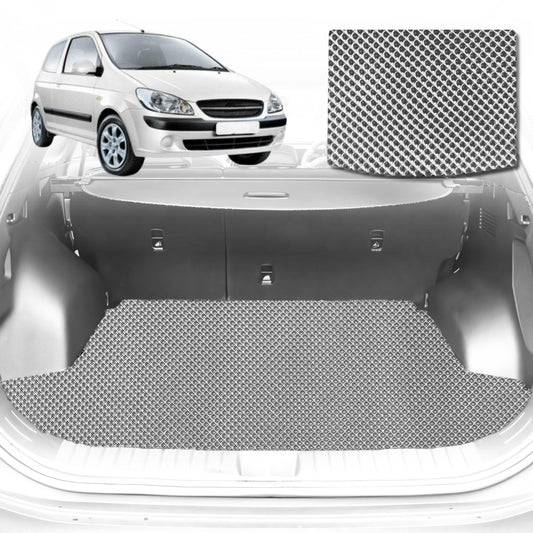 6D Diamond Car Boot Mat for Hyundai Getz 2002-2011-Cargo Mat-Grey-Outback GT