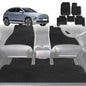 6D Diamond Car Floor Mats for Hyundai Kona 2017-2023-Full Set-Black-Outback GT