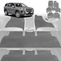 6D Diamond Car Floor Mats for Hyundai Palisade 2021-Current 8 Seater-Ultimate Set-Grey-Outback GT