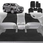 6D Diamond Car Floor Mats for Hyundai Palisade 2021-Current 7 Seater-Ultimate Set-Black-Outback GT