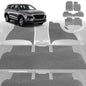 6D Diamond Car Floor Mats for Hyundai Santa Fe 2019-Current-Ultimate Set-Grey-Outback GT