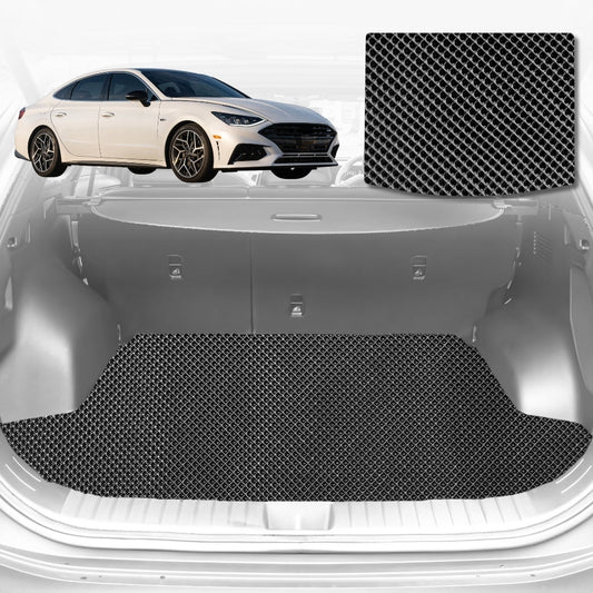 6D Diamond Car Boot Mat for Hyundai Sonata 2021-Current-for 2021-2023-Cargo Mat-Black-Outback GT