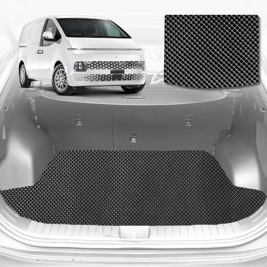 6D Diamond Car Boot Mat for Hyundai Staria 2021-Current-Cargo Mat-Black-Outback GT