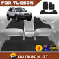 6D Diamond Car Floor Mats for Hyundai Tucson 2004-2009 Full Set | Heavy Duty Carpet Liner