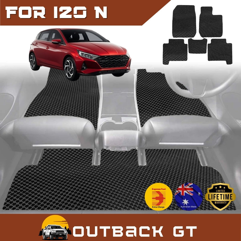 6D Diamond Car Floor Mats for Hyundai i20 N (BC3/BI3)2020-Current Full Set | Heavy Duty Carpet Liner