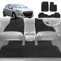 6D Diamond Car Floor Mats for Hyundai i30 2007-2012-Full Set-Black-Outback GT