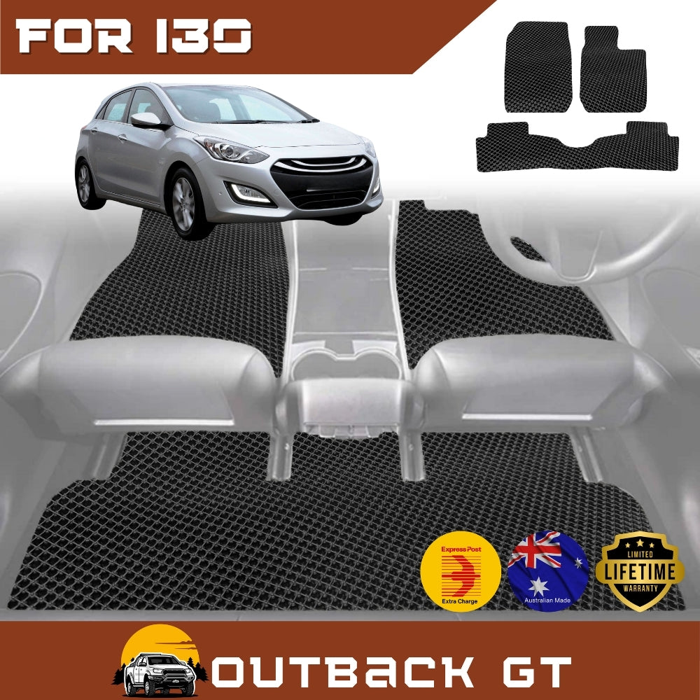 6D Diamond Car Floor Mats for Hyundai i30 2007-2012 Full Set | Heavy Duty Carpet Liner