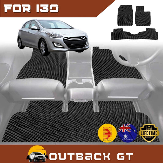 6D Diamond Car Floor Mats for Hyundai i30 2007-2012 Full Set | Heavy Duty Carpet Liner