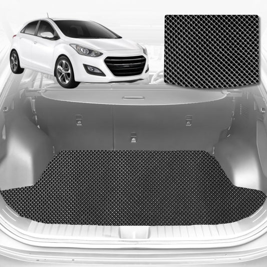 6D Diamond Car Boot Mat for Hyundai i30 (GD)2012-2016-Cargo Mat-Black-Outback GT