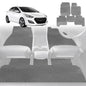 6D Diamond Car Floor Mats for Hyundai i30 2012-2016-Full Set-Grey-Outback GT