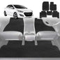 6D Diamond Car Floor Mats for Hyundai i30 2012-2016-Full Set-Black-Outback GT