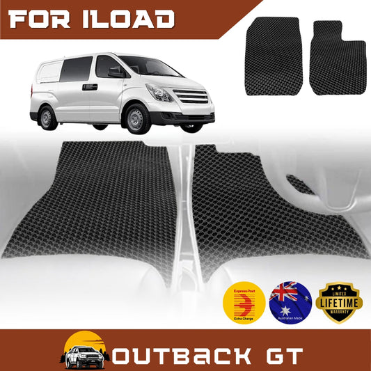 6D Diamond Car Floor Mats for Hyundai iLoad TQ2007-Current Front Set | Heavy Duty Carpet Liner