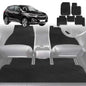 6D Diamond Car Floor Mats for Hyundai iX35 2010-2015-Full Set-Black-Outback GT