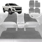 6D Diamond Car Floor Mats for Isuzu D-Max Crew Cab 2008-2011-Full Set-Grey-Outback GT