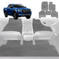 6D Diamond Car Floor Mats for Isuzu D-Max Crew Cab 2011-2020-Full Set-Grey-Outback GT