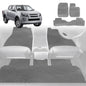 6D Diamond Car Floor Mats for Isuzu D-Max Crew Cab 2020-Current-Full Set-Grey-Outback GT