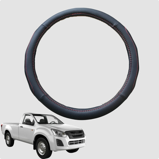 Steering Wheel Cover for Isuzu D-Max Single Cab 2012-2020 38CM Leather | Circle