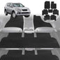 6D Diamond Car Floor Mats for Isuzu MU-X 2013-2020-Ultimate Set-Black-Outback GT