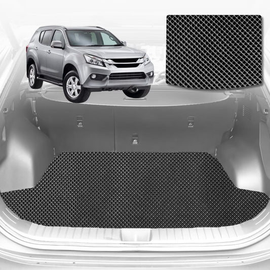 6D Diamond Car Boot Mat for Isuzu MU-X 2013-2020-Cargo Mat-Black-Outback GT