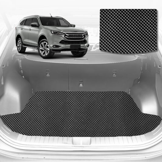 6D Diamond Car Boot Mat for Isuzu MU-X 2021-Current-Cargo Mat-Black-Outback GT