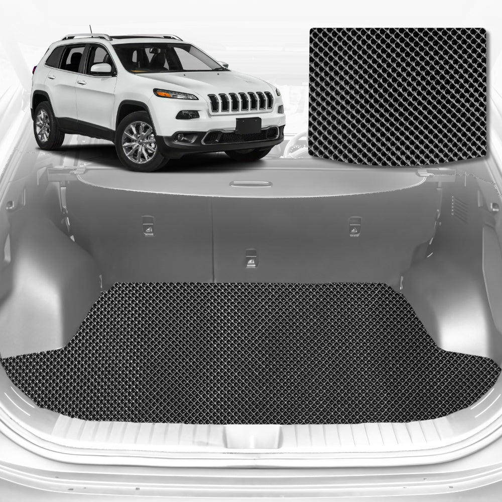 6D Diamond Car Boot Mat for Jeep Cherokee (KL)2014-Current-Cargo Mat-Black-Outback GT