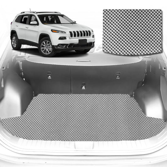 6D Diamond Car Boot Mat for Jeep Cherokee (KL)2014-Current-Cargo Mat-Grey-Outback GT