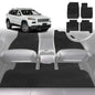 6D Diamond Car Floor Mats for Jeep Cherokee 2014-Current-Full Set-Black-Outback GT