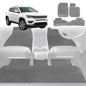 6D Diamond Car Floor Mats for Jeep Compass 2017-Current-Full Set-Grey-Outback GT