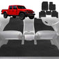 6D Diamond Car Floor Mats for Jeep Gladiator 2020-Current-Full Set-Black-Outback GT