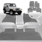 6D Diamond Car Floor Mats for Jeep Wrangler 2006-2018-Full Set-Grey-Outback GT