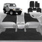 6D Diamond Car Floor Mats for Jeep Wrangler 2006-2018-Full Set-Black-Outback GT