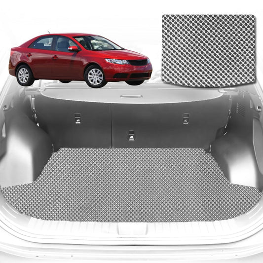 6D Diamond Car Boot Mat for Kia Cerato (TD)2009-2013-Hatch-Cargo Mat-Grey-Outback GT