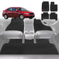 6D Diamond Car Floor Mats for Kia Cerato (TD)2009-2013-Full Set-Black-Outback GT