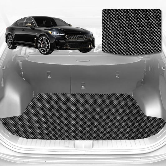 6D Diamond Car Boot Mat for Kia Stinger CK2017-Current-Sedan-Cargo Mat-Black-Outback GT