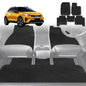 6D Diamond Car Floor Mats for Kia Stonic 2021-Current-Full Set-Black-Outback GT