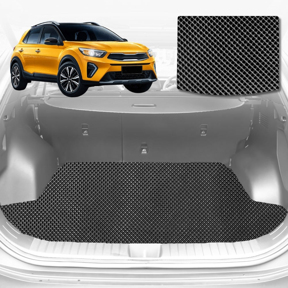 6D Diamond Car Boot Mat for Kia Stonic 2021-Current-Cargo Mat-Black-Outback GT