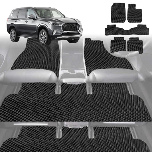 6D Diamond Car Floor Mats for LDV D90 2017-Current-Ultimate Set-Black-Outback GT