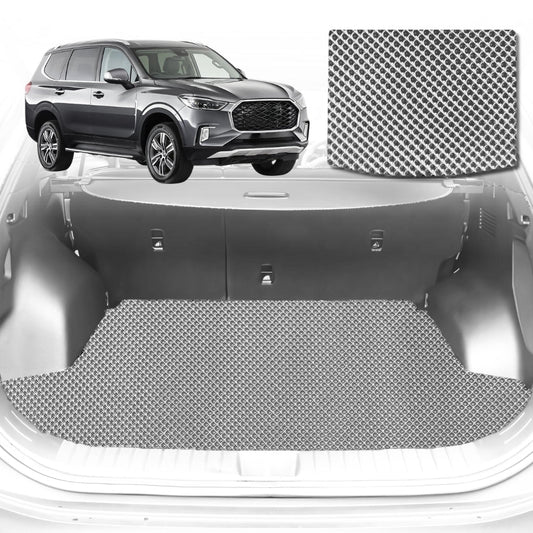 6D Diamond Car Boot Mat for LDV D90 2017-Current-Cargo Mat-Grey-Outback GT