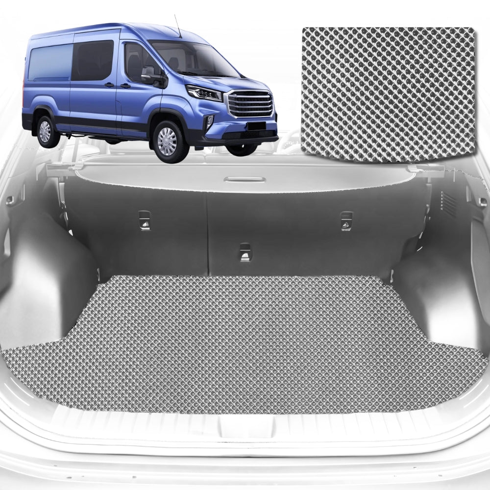 6D Diamond Car Boot Mat for LDV Deliver 9 Van 2019-Current-Cargo Mat-Grey-Outback GT