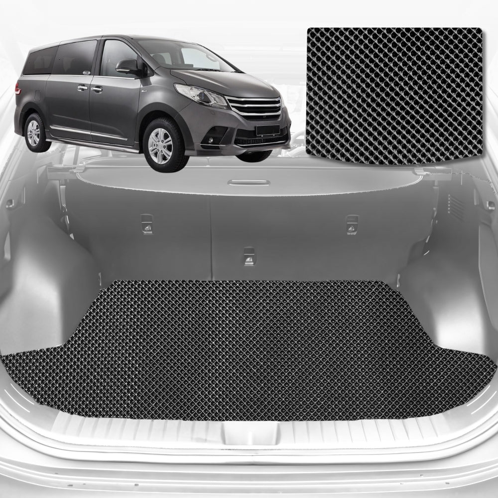 6D Diamond Car Boot Mat for LDV G10 Van 2015-Current-Cargo Mat-Black-Outback GT