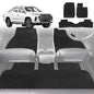 6D Diamond Car Floor Mats for LDV T60 Max 2017-Current-Full Set-Black-Outback GT