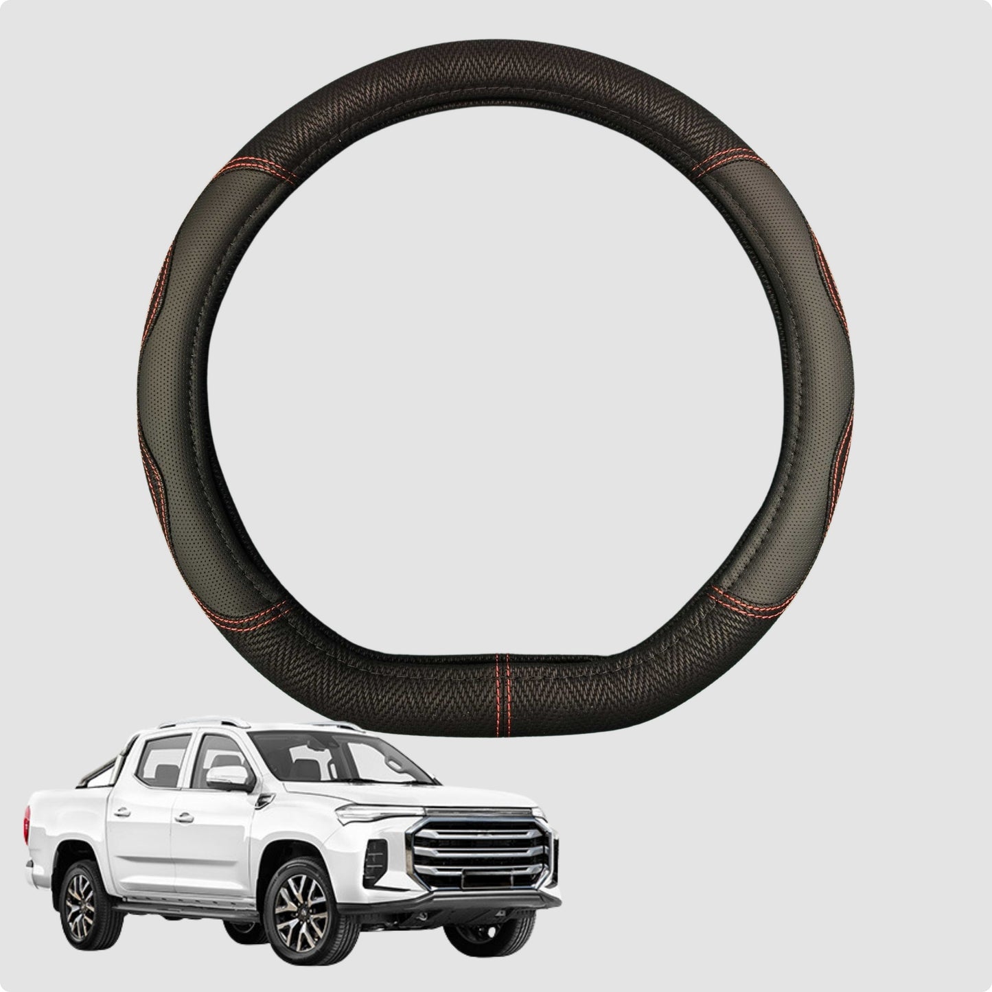 Steering Wheel Cover for LDV T60 Max 2017-Current 38CM Leather | D-Shape