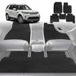 6D Diamond Car Floor Mats for Land Rover Discovery (D4)2009-2017-Ultimate Set-Black-Outback GT